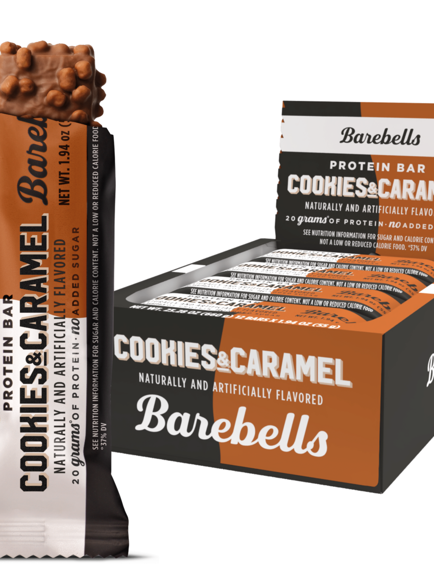 Cookies & Caramel packshot with single bar