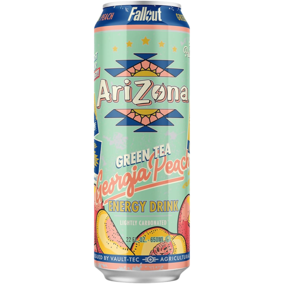 Arizona X Fallout Georgia Peach Green Tea Energy Drink - 22fl.oz (650ml)
