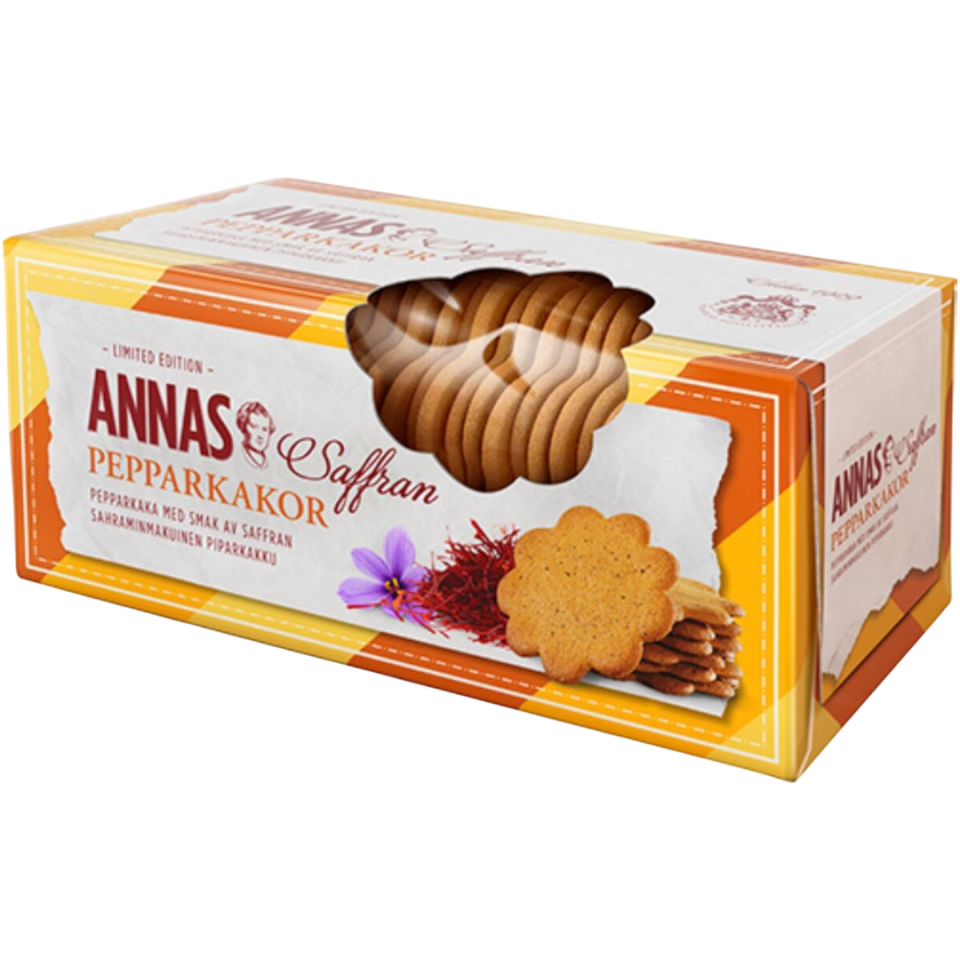 Annas Pepparkakor Saffran (Gingerbread & Saffron Bun Christmas Cookies) (Swedish) - 5.2oz (150g)