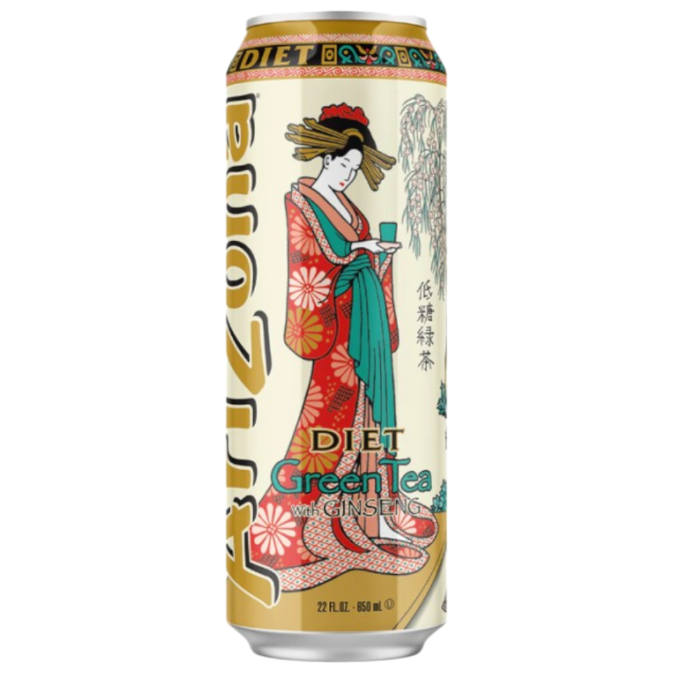 Arizona Diet Green Tea With Ginseng Can - 21.9oz (650ml)