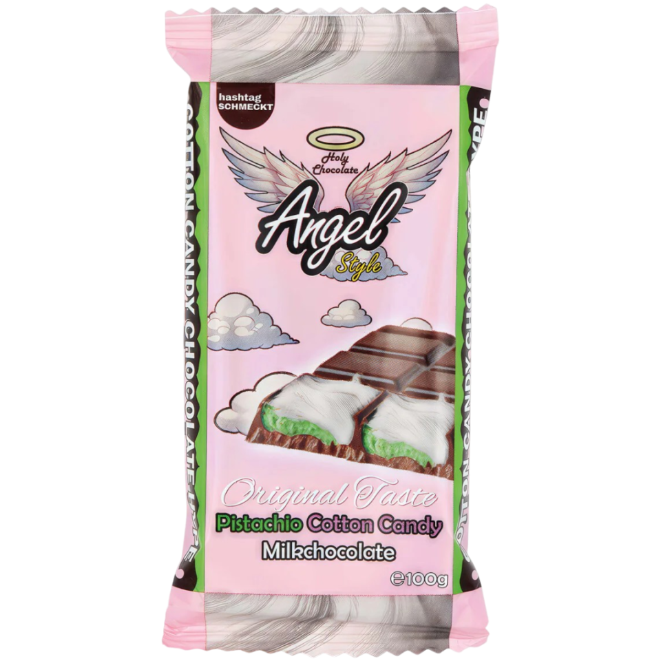 Angel Hair Pistachio & Cotton Candy Milk Chocolate Block - 3.5oz (100g)