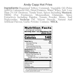 Andy Capp Hot Fries – 3oz (85g)