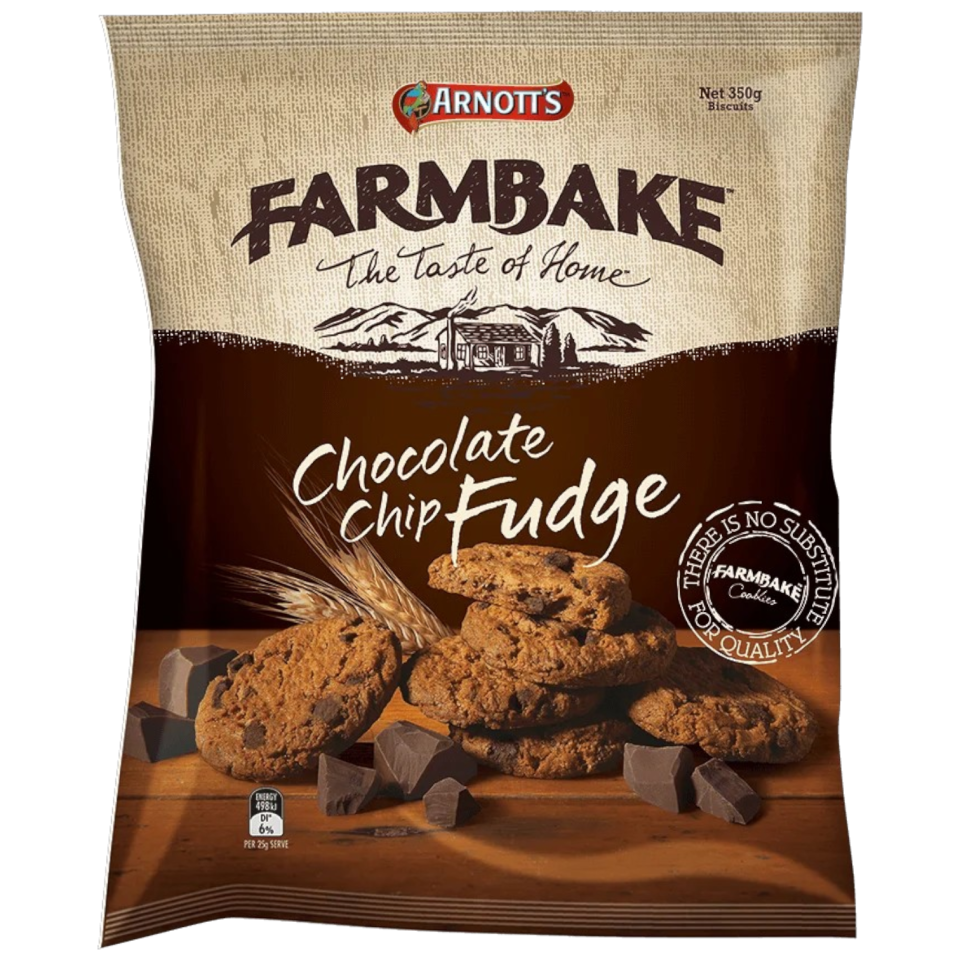 Arnott's Farmbake Chocolate Chip Fudge Cookies Share Bag - 10.93oz (310g)