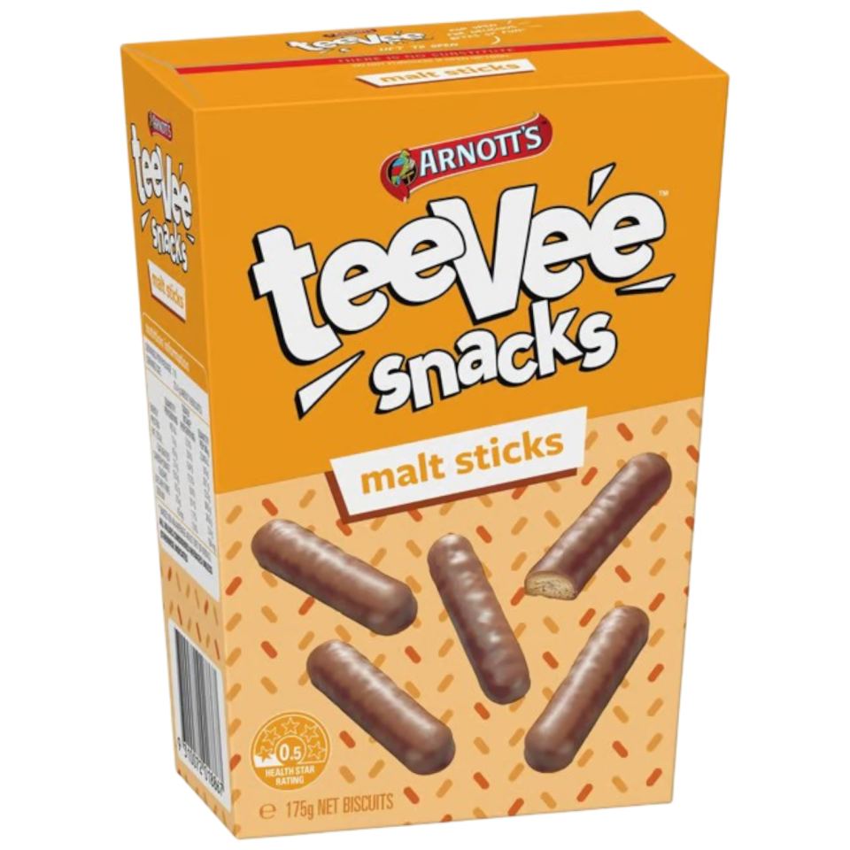 Arnott's Tee Vee Snacks Original Malt Sticks (Australia) - 6.2oz (175g)